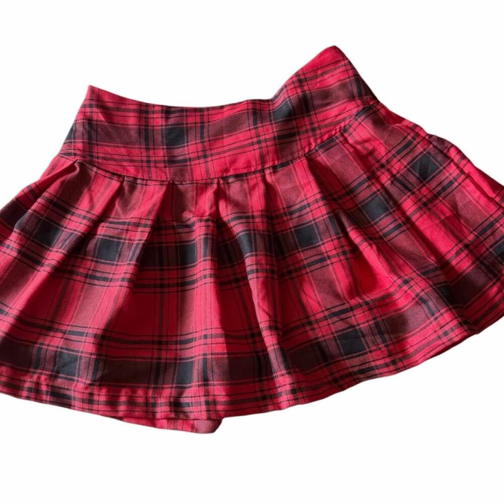 Red Plaid Pleated Mini Skirt Major 90s and y2k Vibes NWT - Picture 3 of 5